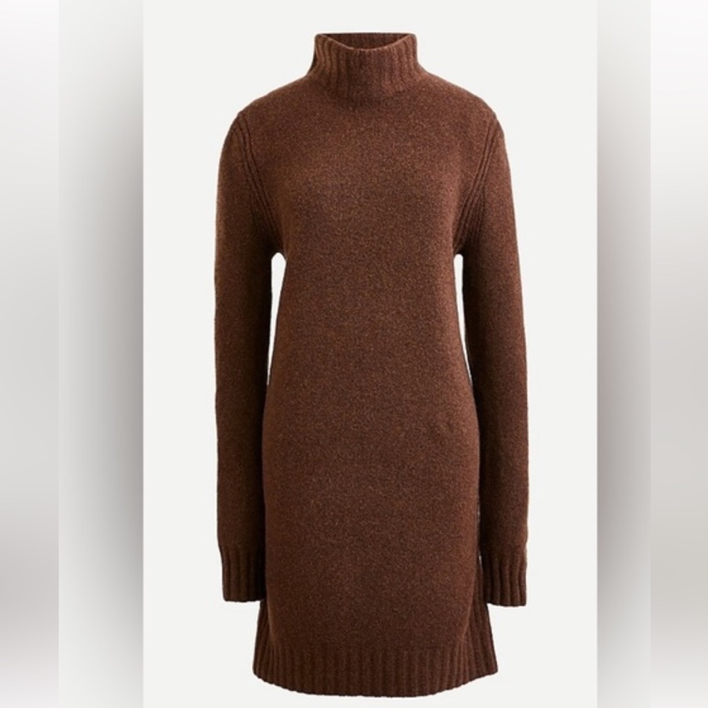 JCrew super soft yarn sweater dress small dark walnut EUC